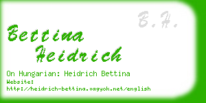 bettina heidrich business card